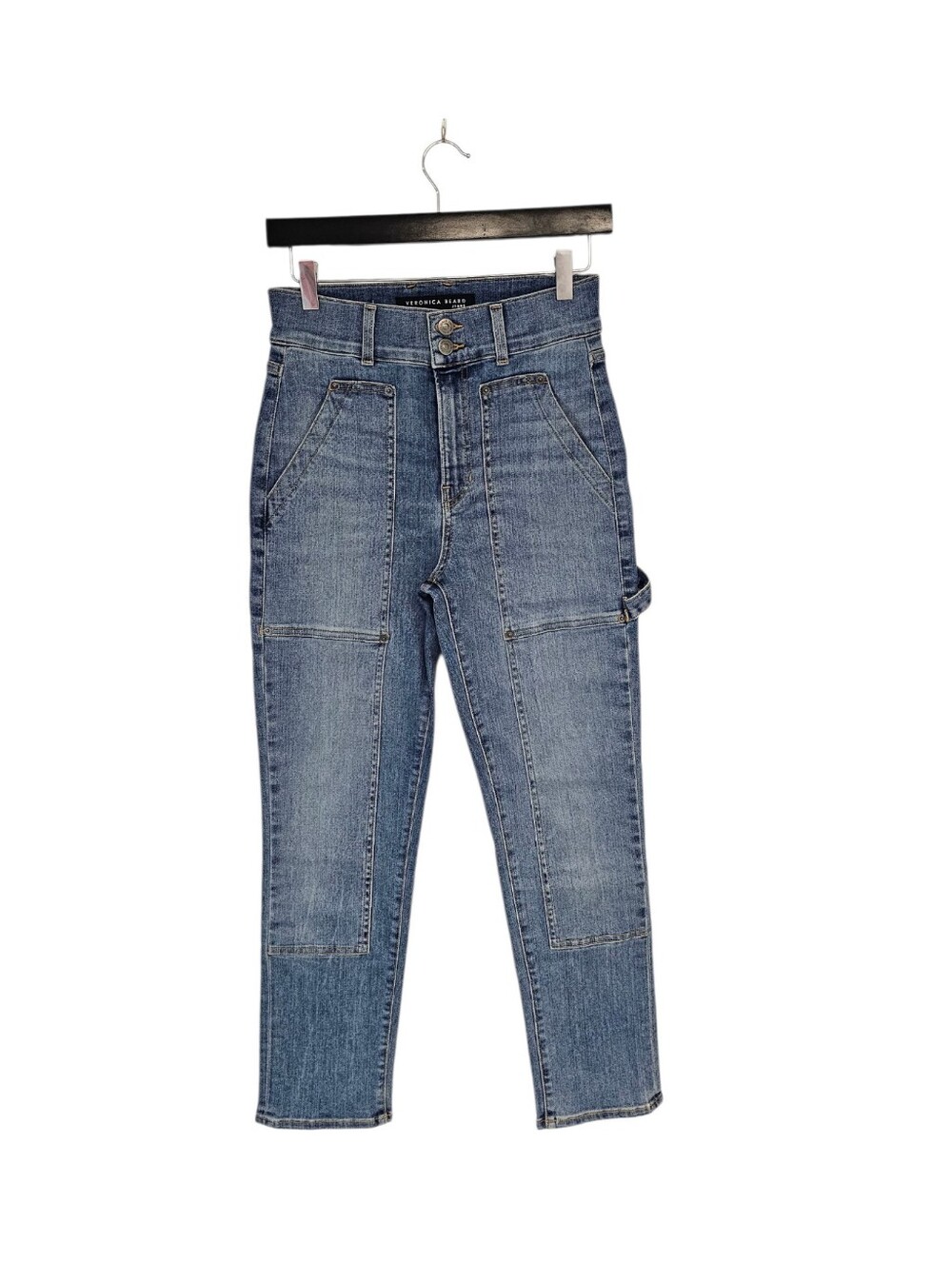 Veronica Beard Aspen Slim Straight Leg High Rise Blue Jeans 26 Preowned